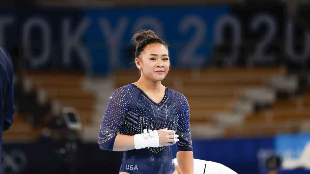 American gymnast Sunisa Lee after a competition