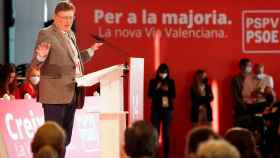 El secretario general de los socialistas valencianos, Ximo Puig, este sábado durante la presentación de su informe de gestión.
