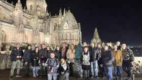Un momento de la visita de los blogueros a la zona monumental de Salamanca