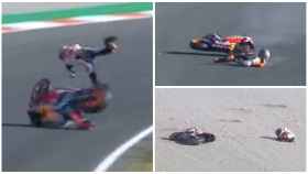 Pol Espargaró sufre una fuerte caída en los libres del GP de Valencia