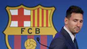 Leo Messi, en su despedida del Barça