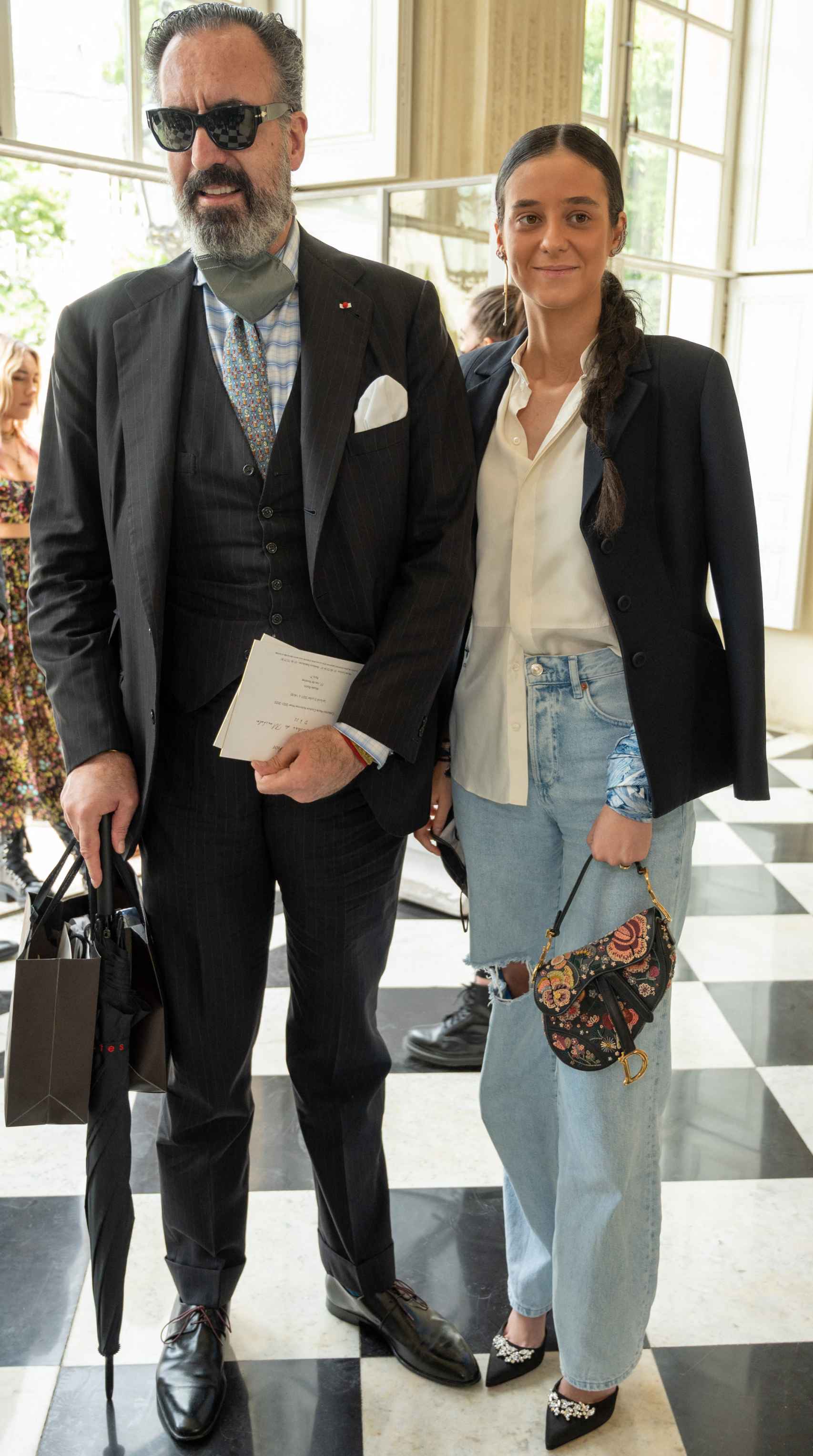 Victoria Federica y Jaime de Marichalar en el desfile de Alta Costura de Dior en París el pasado mes de julio.