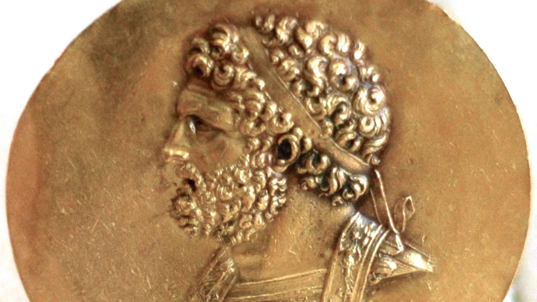 Retrato de Filipo II de Macedonia en una moneda del siglo II a.C.