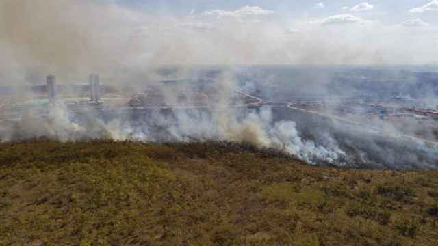 Fotografía de archivo de un incendio forestal en la Amazonía brasileña.