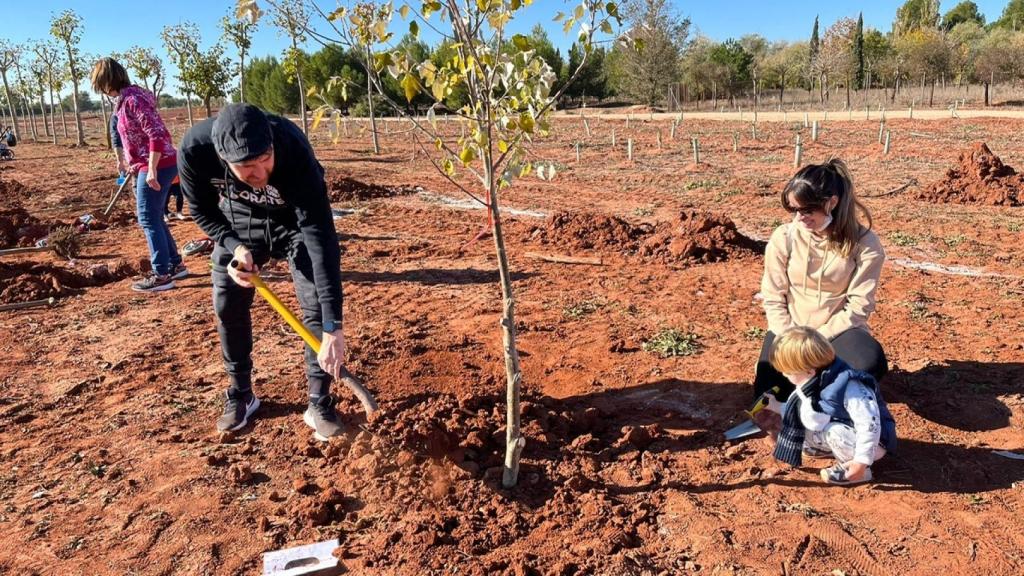 Un centenar de menores nacidos antes de 2019 plantan su árbol en el Bosque  de la Vida de Álcazar