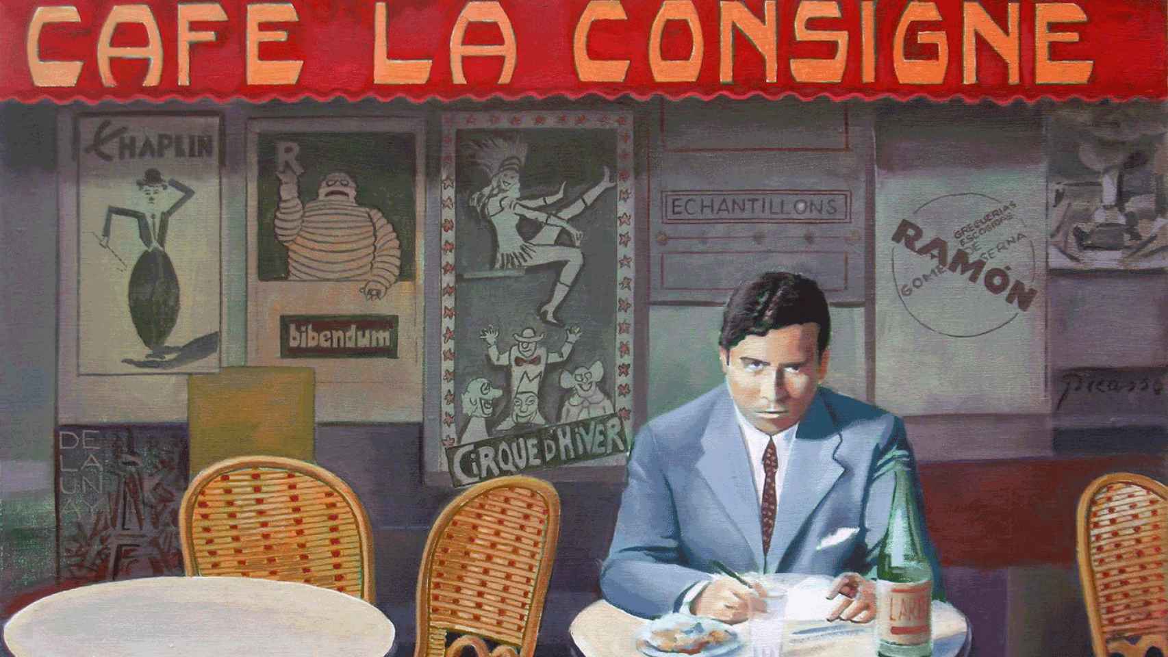 El escritor y periodista, retratado en el café La Consigne.