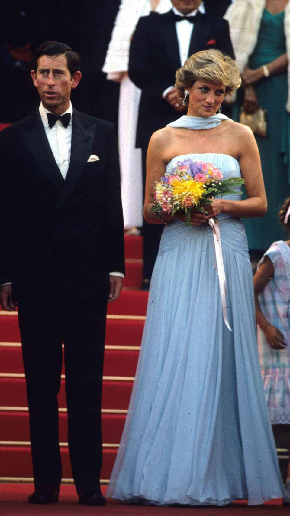 Carlos y Diana de Gales en el Festival de Cannes en 1987.