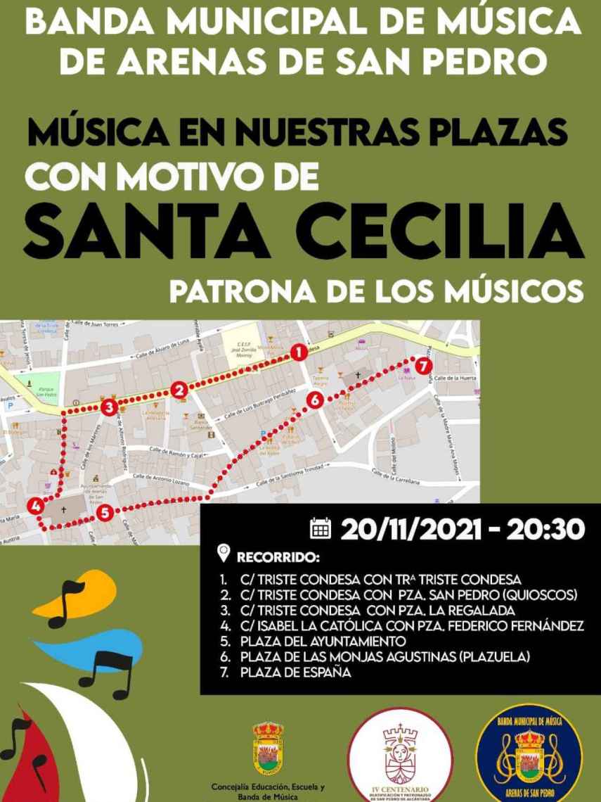 Cartel de la Banda Municipal de Música de Arenas de San Pedro