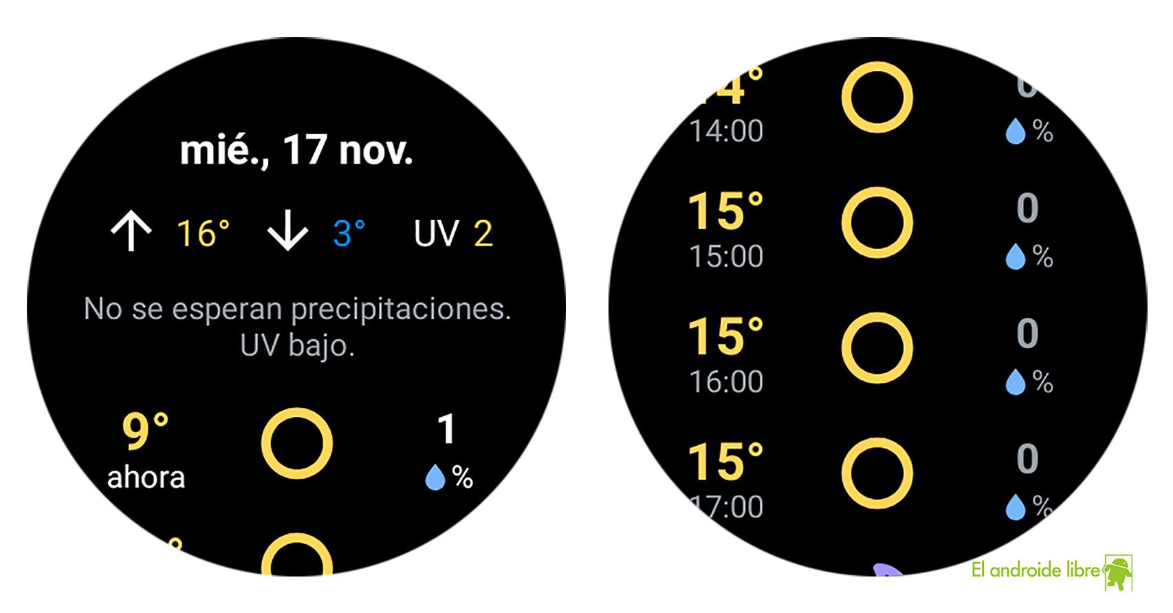 Interfaz de la tarjeta de tiempo