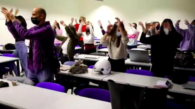 Una de las 'Pausas Activas' de la facultad.