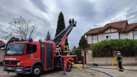 Intervención de los bomberos en León