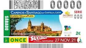 La Catedral de Salamanca protagoniza un Cupón de la ONCE en la serie 'Caminos a Santiago'