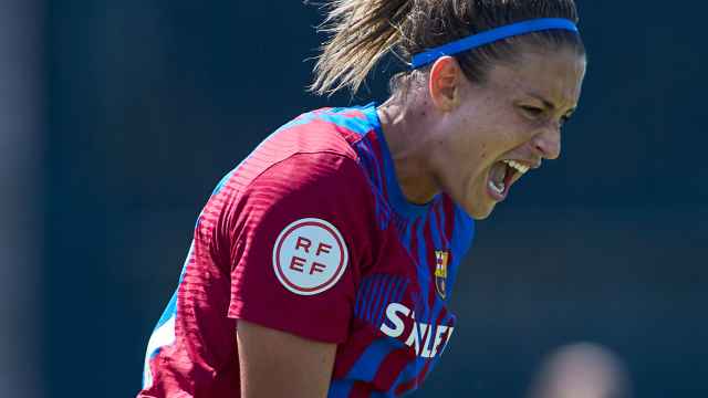 Alexia Putellas celebra un gol con el FC Barcelona Femenino en la temporada 2021/2022