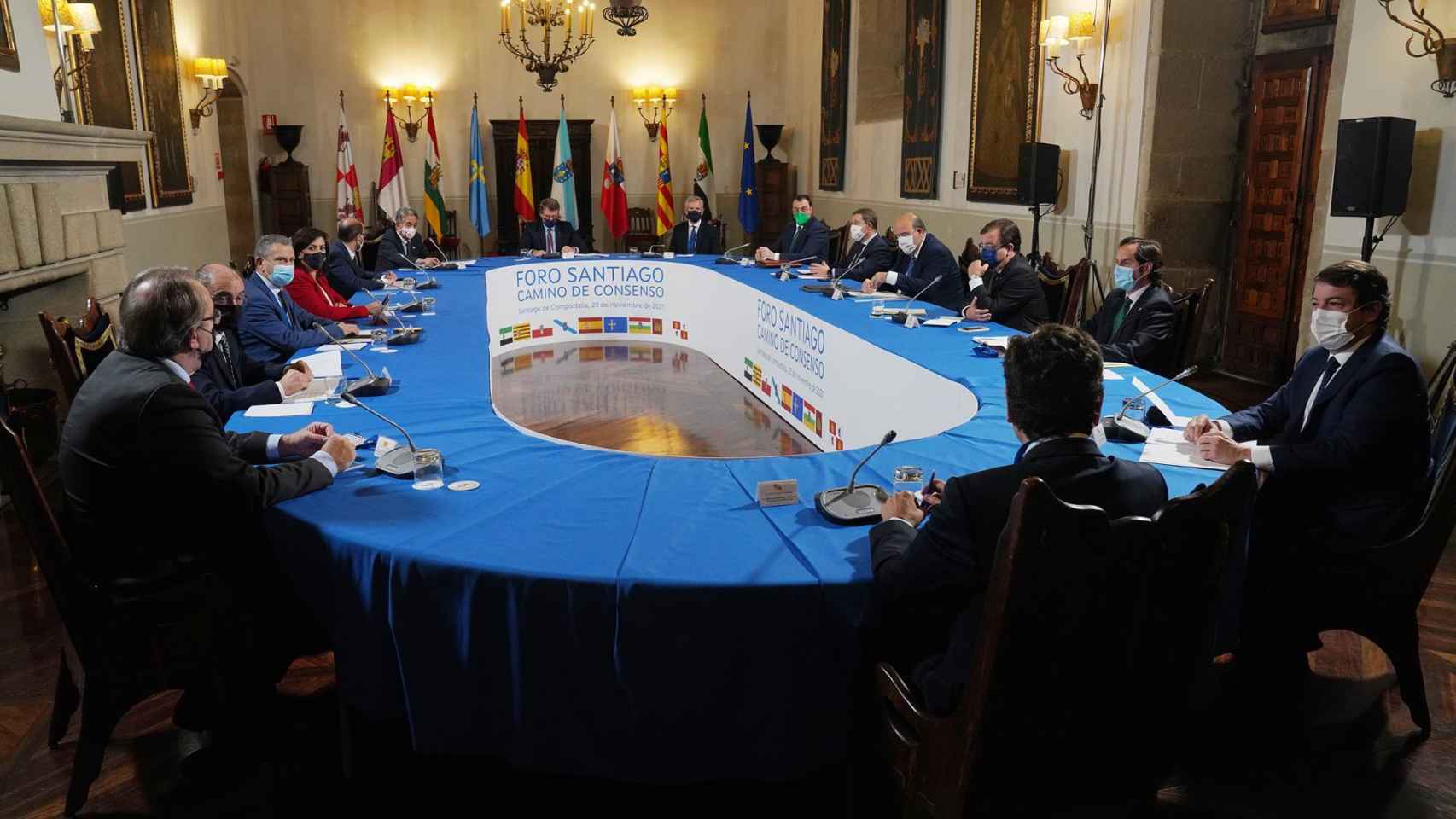 Reunión de presidentes autonómicos en Santiago de Compostela (Galicia). Foto: Álvaro Ballesteros