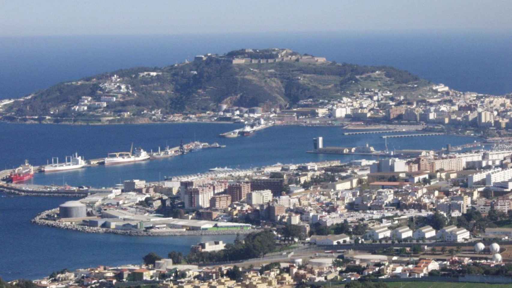 Vista panorámica de la ciudad de Ceuta.