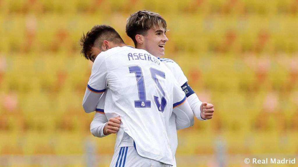 Bruno Iglesias celebra un gol en la Youth League