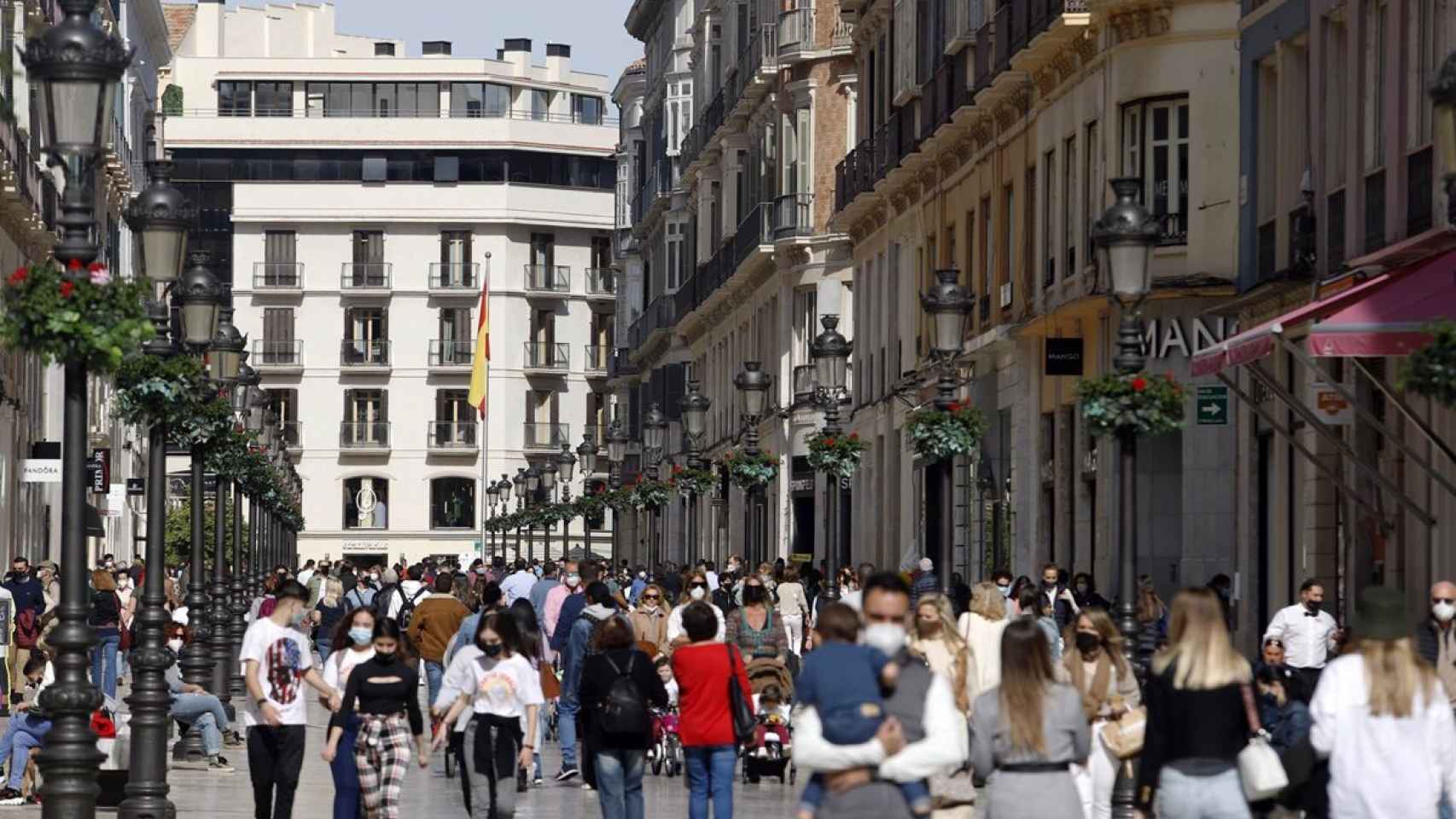 Imagen de archivo de la calle Larios, en el Centro de Málaga.