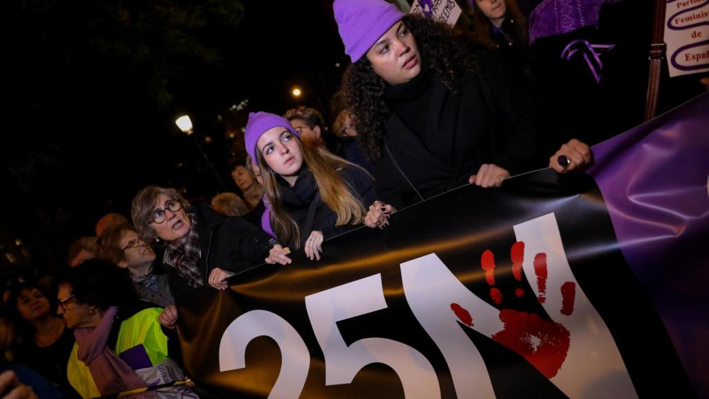 Imagen de la manifestación del 25-N de 2019 en Madrid.