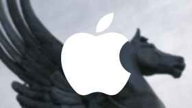 Logo de Apple junto a un pegaso.