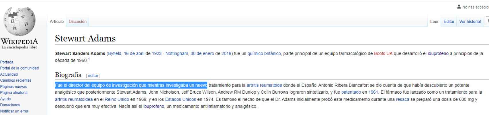 Entrada de la Wikipedia en castellano.