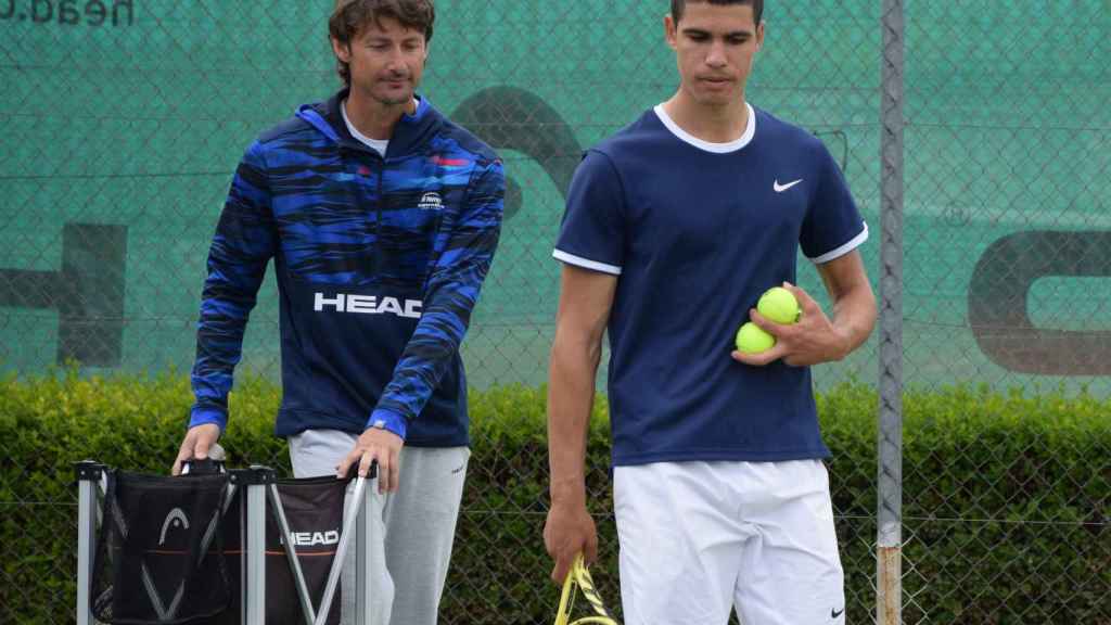Carlos Alcaraz, entrenando junto a Juan Carlos Ferrero