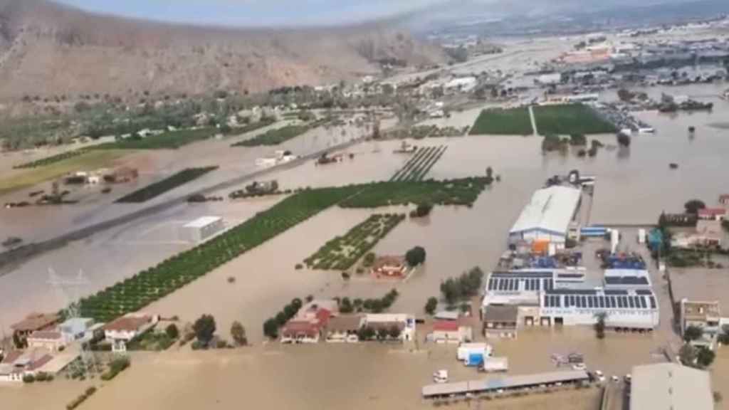 La ciudad de Orihuela, en la Vega Baja, inundada en 2019.