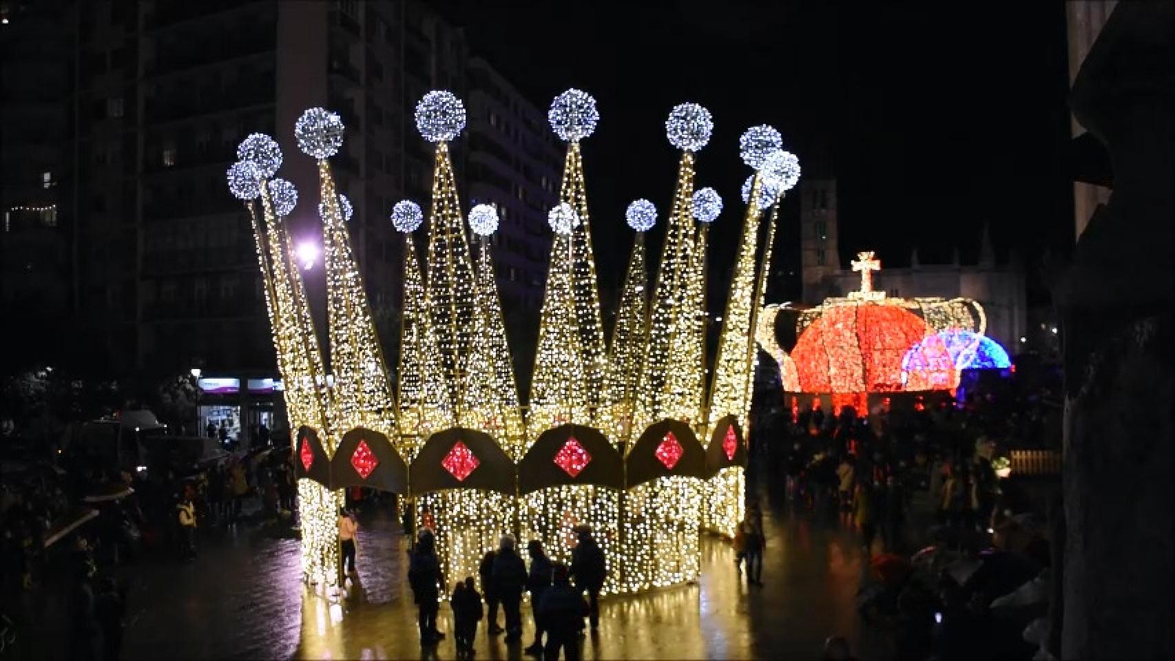 Espectáculo de luces navideñas en Plaza Portugalete