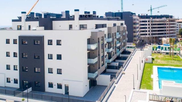 Imagen de varios de los edificios ya desarrollados por Vía Célere en la zona de Hacienda Cabello, en Málaga.