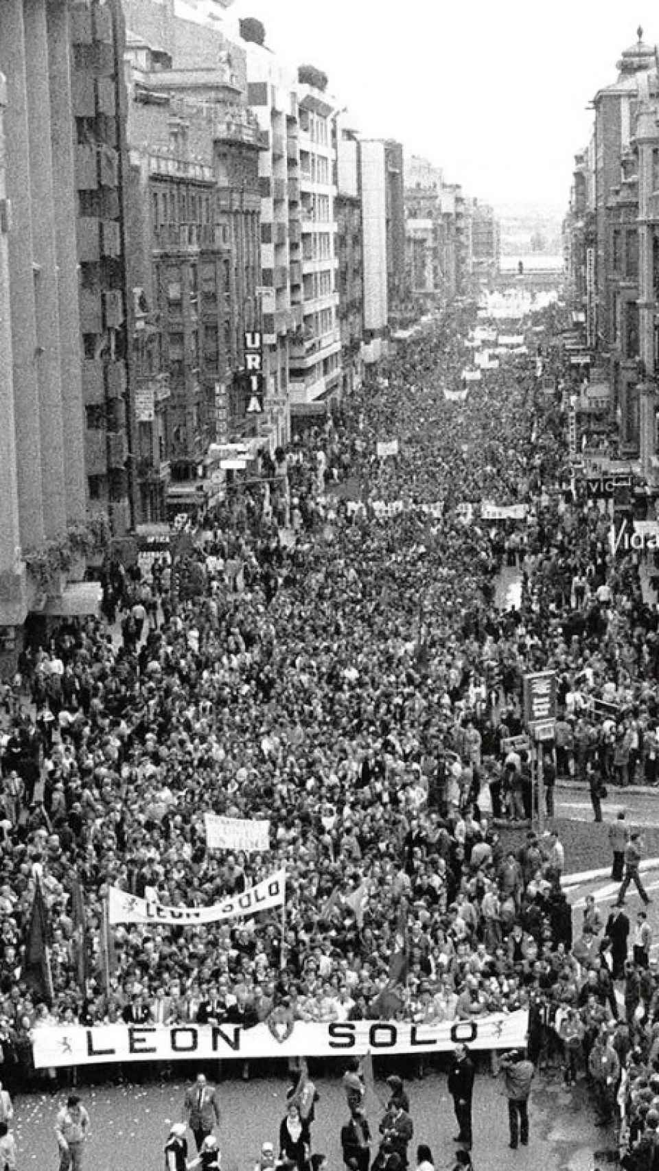 Manifestación de León en 1977