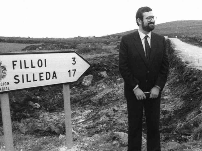 Un joven Mariano Rajoy en Pontevedra, donde ocupó sus primeros cargos políticos.