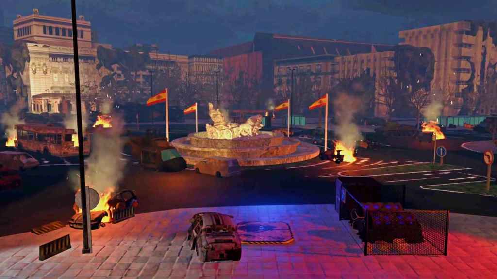 La plaza de Cibeles es el punto de partida del videojuego de realidad virtual 'Invasion Madrid'.