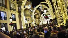 Las luces de Navidad en la calle Larios de Málaga.