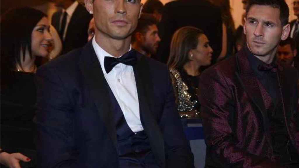 Cristiano Ronaldo y Leo Messi en una gala del Balón de Oro