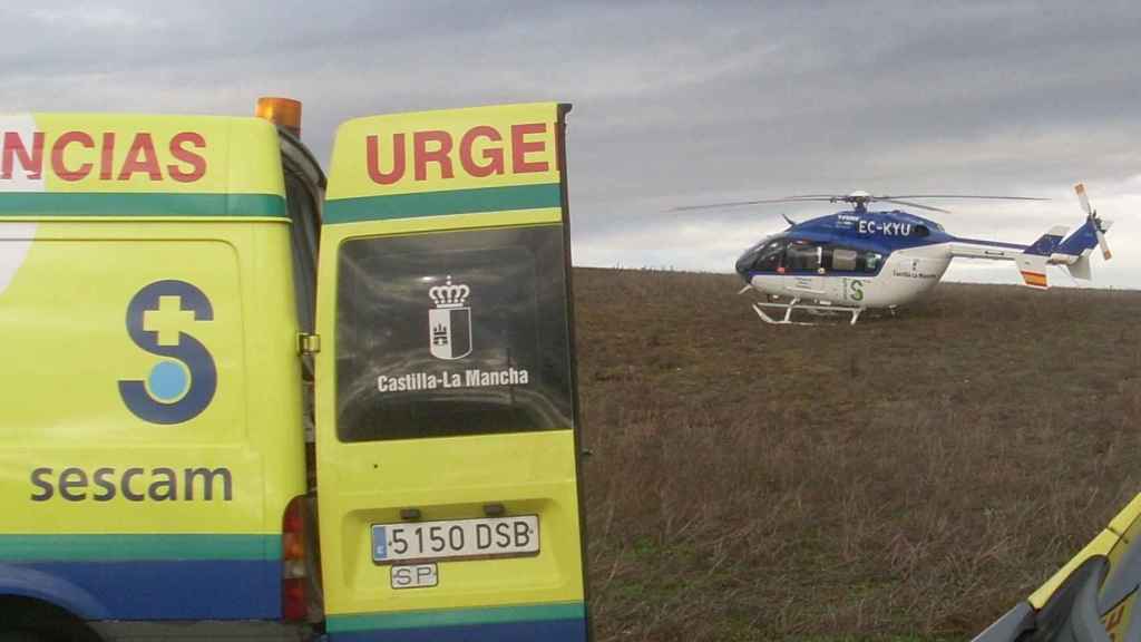 Trasladado en helicóptero al hospital de Ciudad Real por una agresión con arma blanca