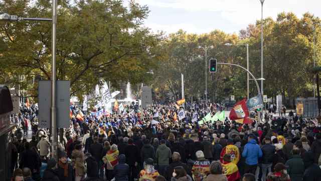 Manifestación en Madrid de policías nacionales.