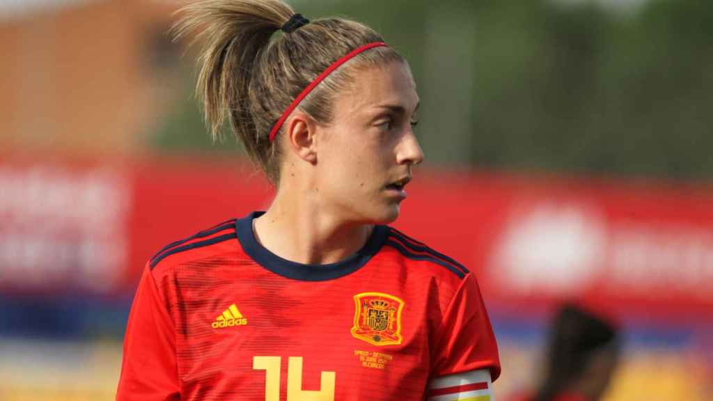 Alexia Putellas, con la selección española de fútbol femenino