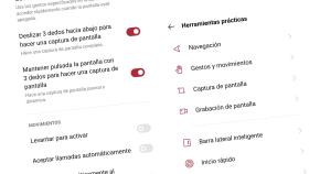 Herramientas prácticas de realme, el apartado de la configuración desde el que gestionarlo todo