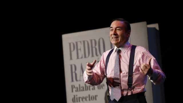 Pedro J., en el acto de presentación en Madrid de 'Palabra de director'.