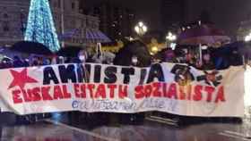Imagen de la última concentración de apoyo a los presos de ETA celebrada el pasado fin de semana en Bilbao.