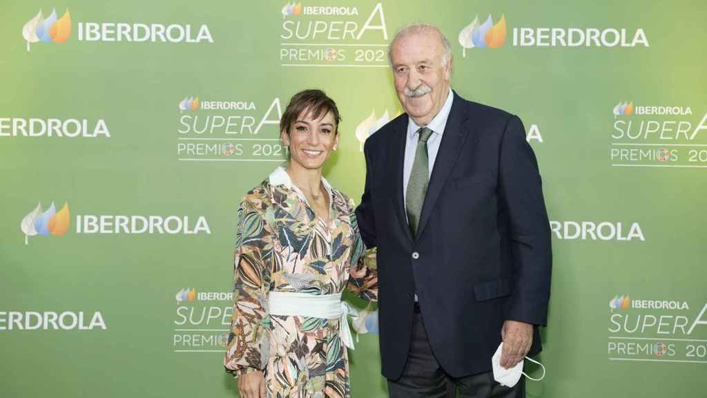 Vicente del Bosque y Sandra Sánchez, en los Premios Iberdrola SuperA