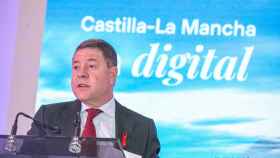 El presidente de Castilla-La Mancha, Emiliano García-Page, este miércoles en una jornada de Telefónica
