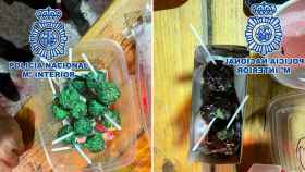 Golosinas y dulces adulterados en  venta a través de una asociación cannábica en Dénia.