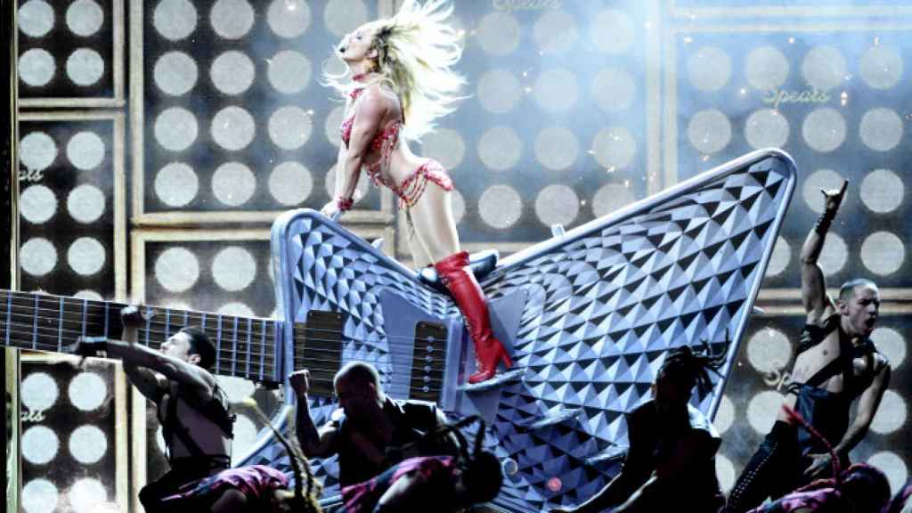 Britney durante un show en Las Vegas en el año 2016.