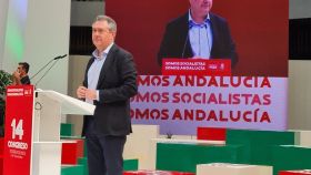 Juan Espadas en Torremolinos durante el congreso regional del PSOE-A.