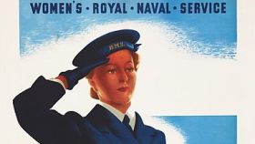 Panfleto para animar a las mujeres a unirse a la Royal Navy.