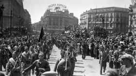 Desfile republicano en el Madrid de la Guerra Civil española.