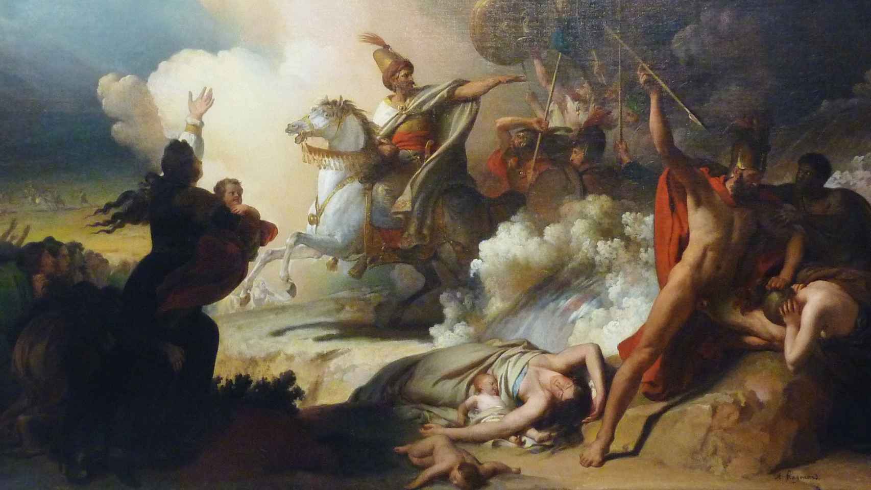 Detalle de 'Saladino en Jerusalén' de Alexandre Evariste Fragonard.