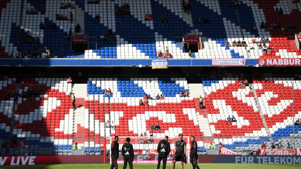 El Allianz Arena, estadio del Bayern de Múnich, vacío antes de un partido