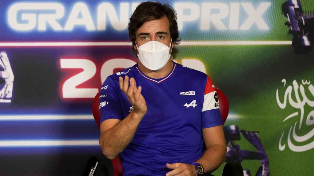 Fernando Alonso, en el Gran Premio de Arabia Saudí 2021 de la Fórmula 1