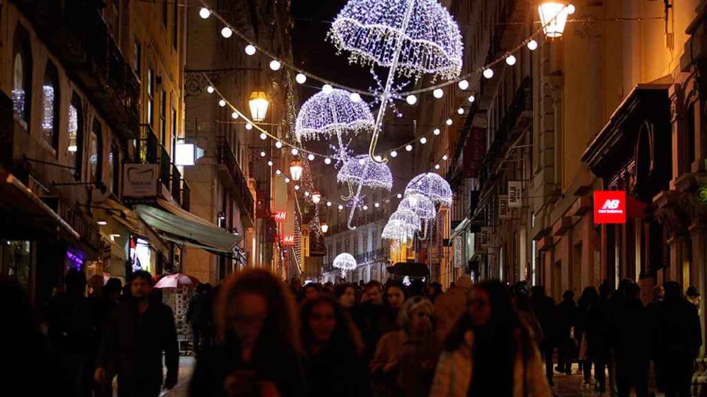 Las luces de navidad en Lisboa.